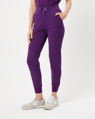aubergine women's jogger scrub pants
