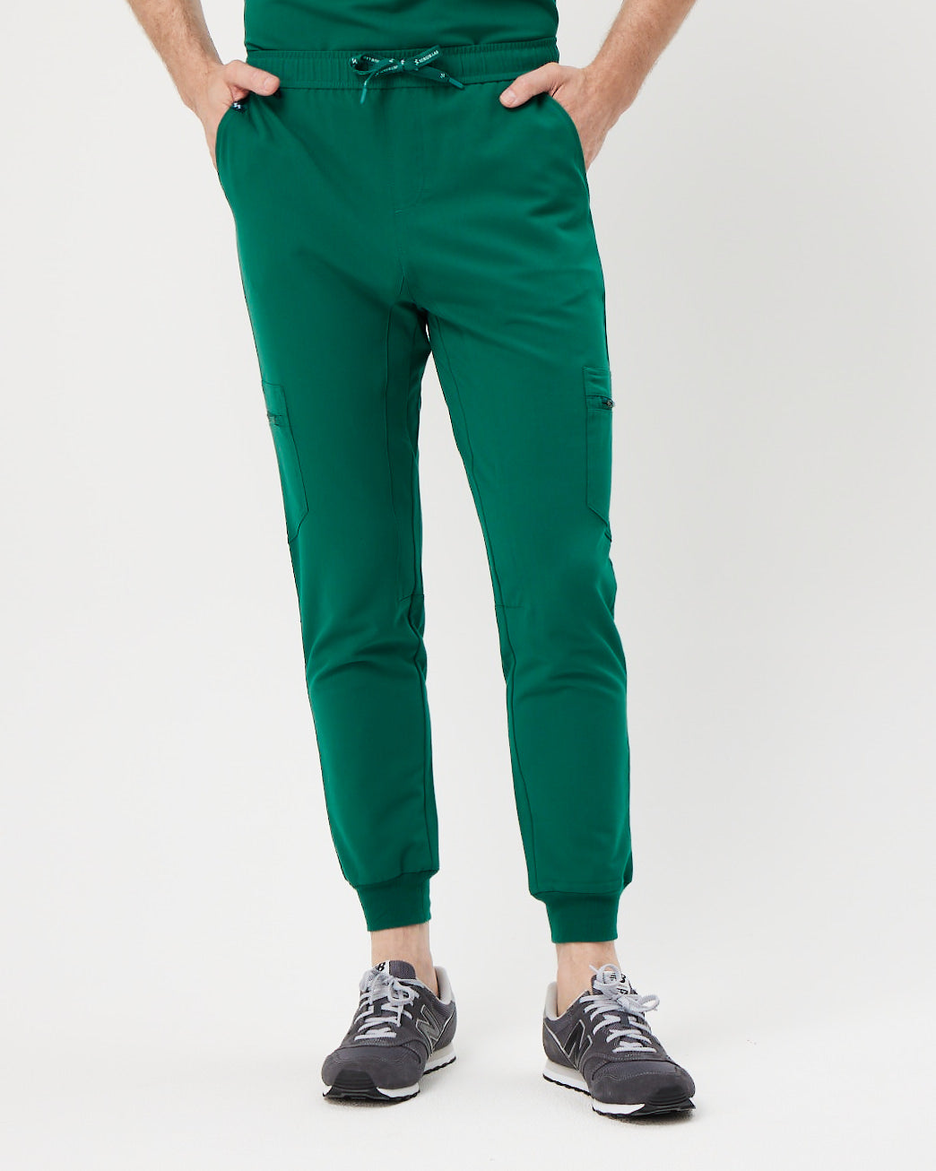 hunter green men's jogger scrub pants