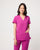 ELIZABETH Two Pocket Scrub Top (Original SLTECH™ fabric) - Fuchsia