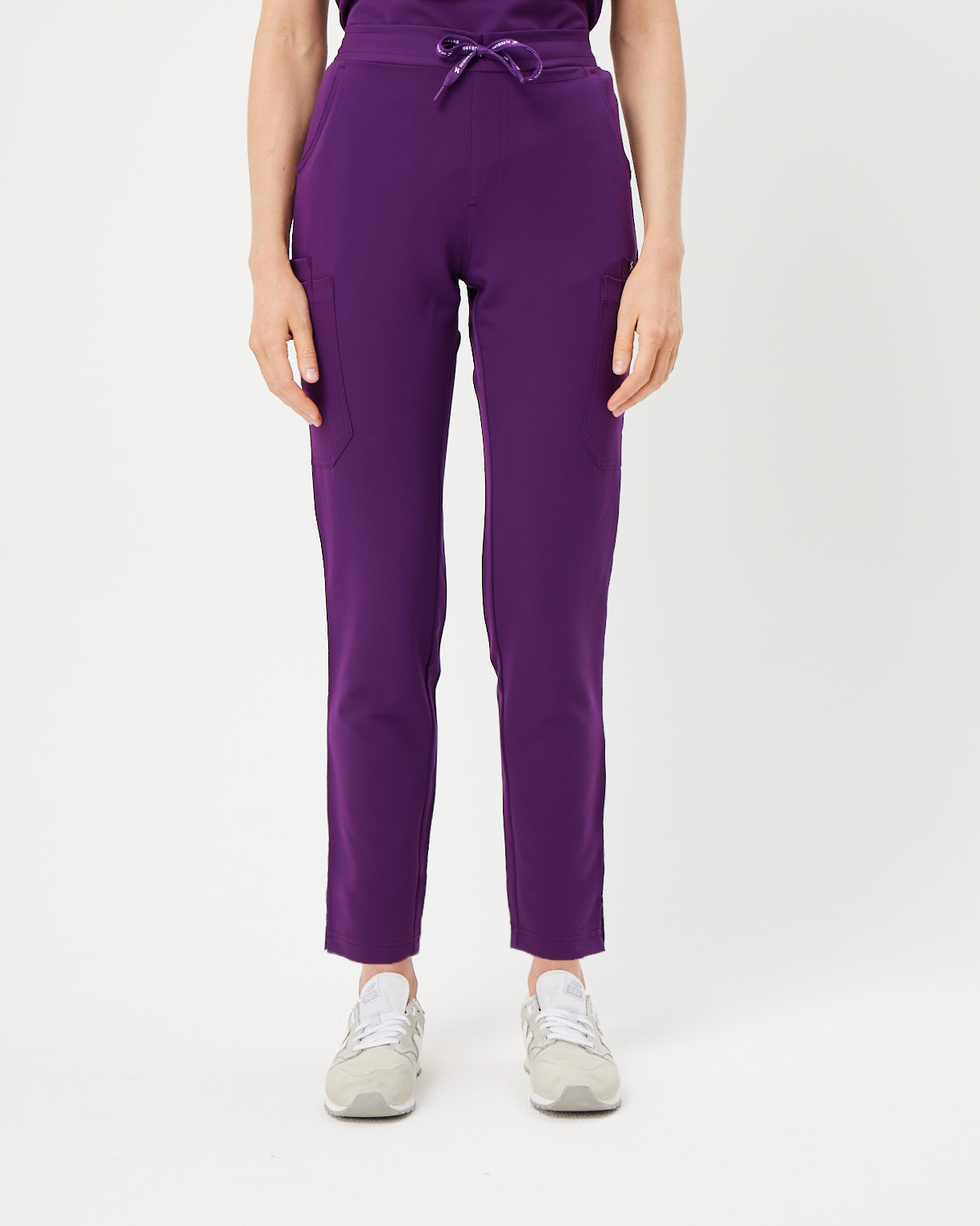 aubergine skinny women's scrub pants