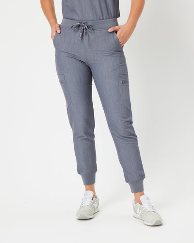 grey women's jogger scrub pants