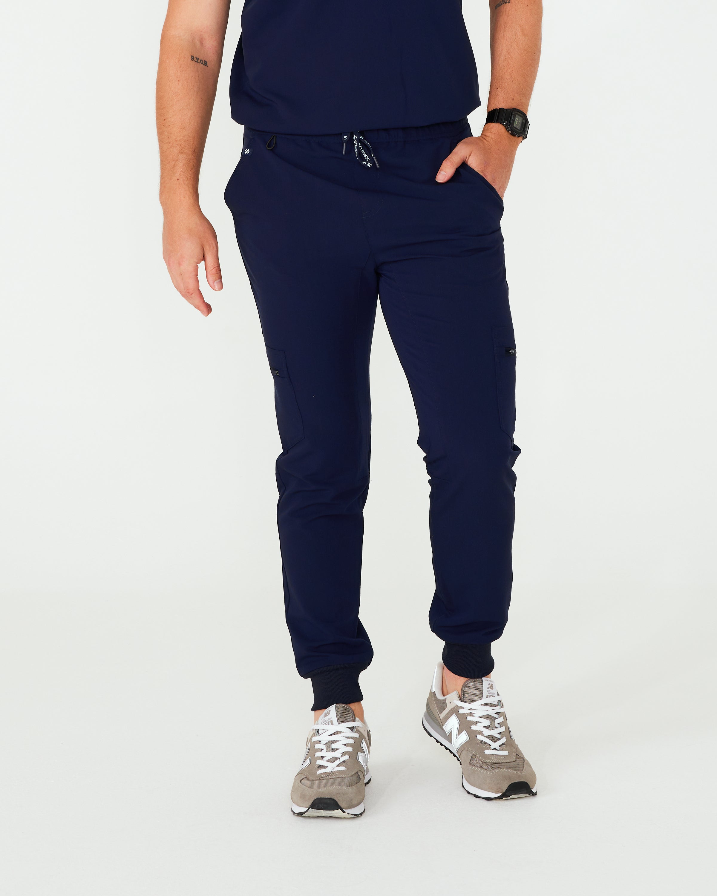 navy men's jogger scrub pants