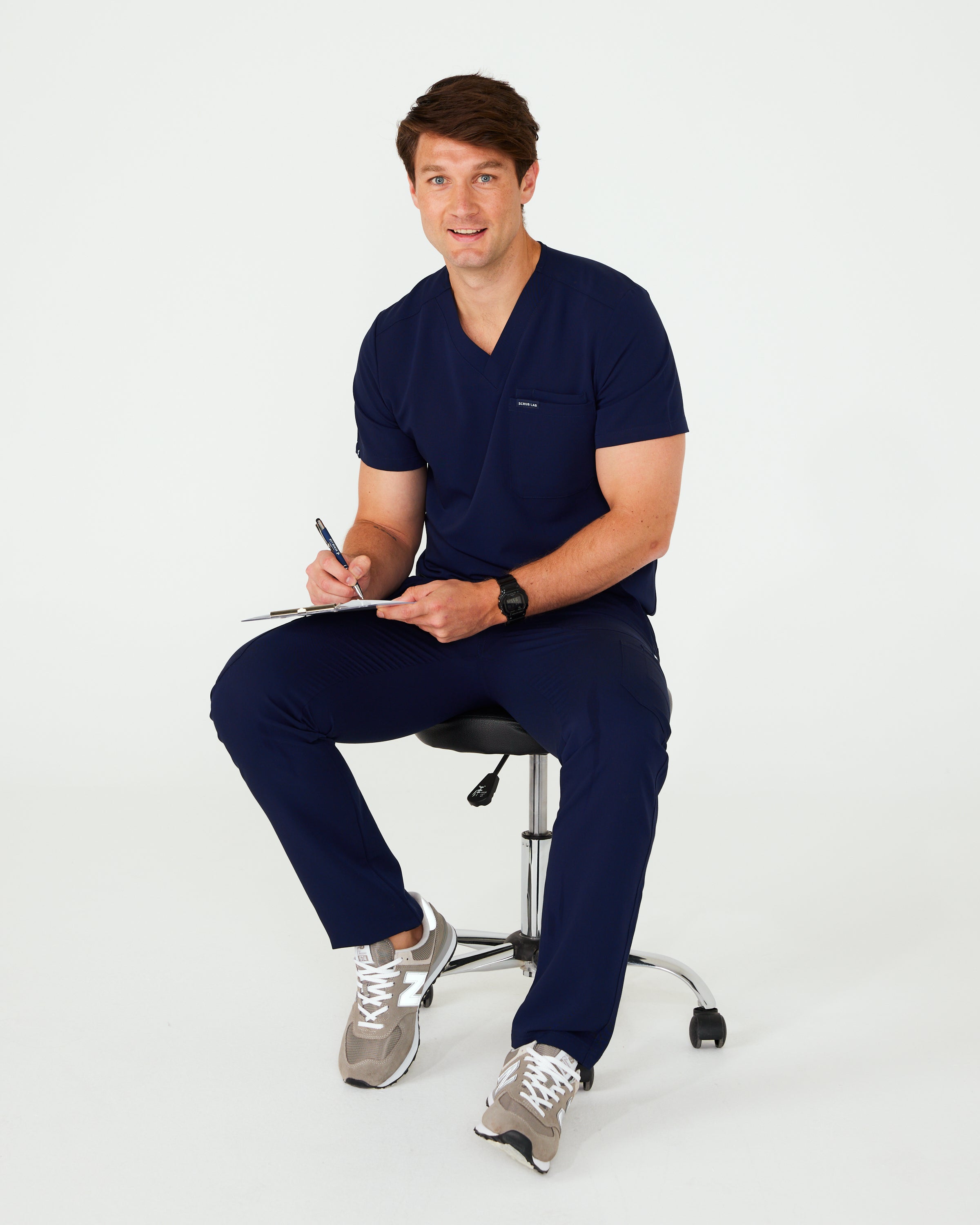Victor Black Scrub Pants with Side Pockets