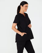 black women's maternity scrub top