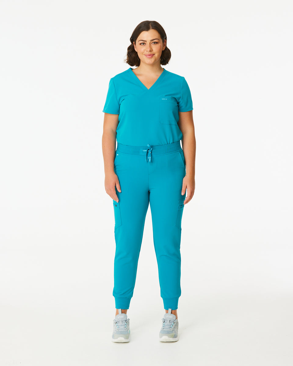 LUCY Teal JOGGER SCRUB PANTS Scrub Lab Premium Medical Apparel