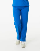 royal blue straight leg women's scrub pants