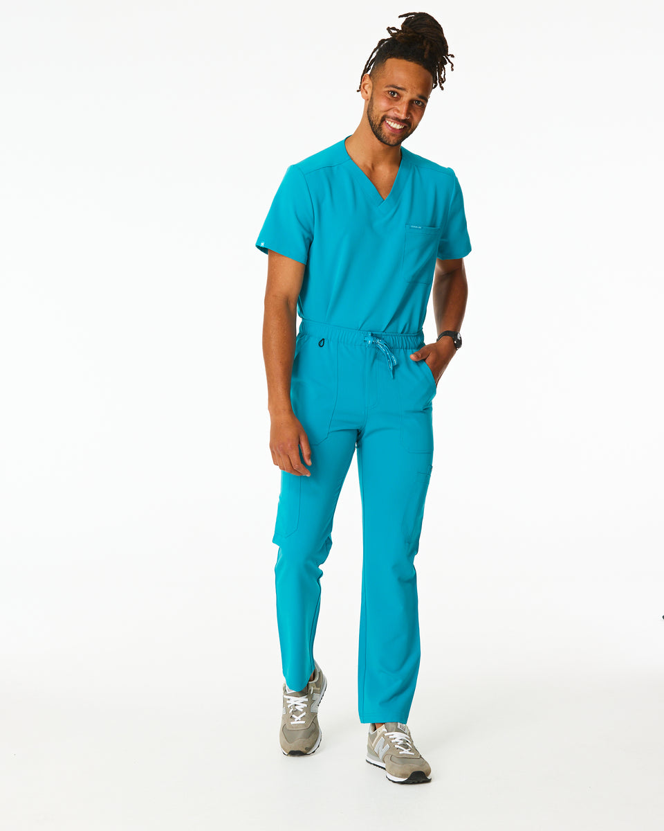 Victor Teal Scrub Pants with Side Pockets Scrub Lab Premium Medical