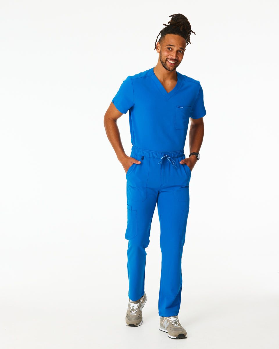 Victor Royal Blue Scrub Pants with Side Pockets Scrub Lab Premium Medical Apparel