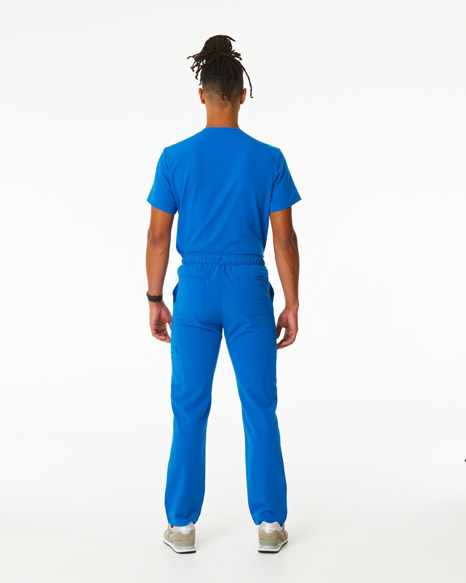 Victor Royal Blue Scrub Pants with Side Pockets Scrub Lab Premium