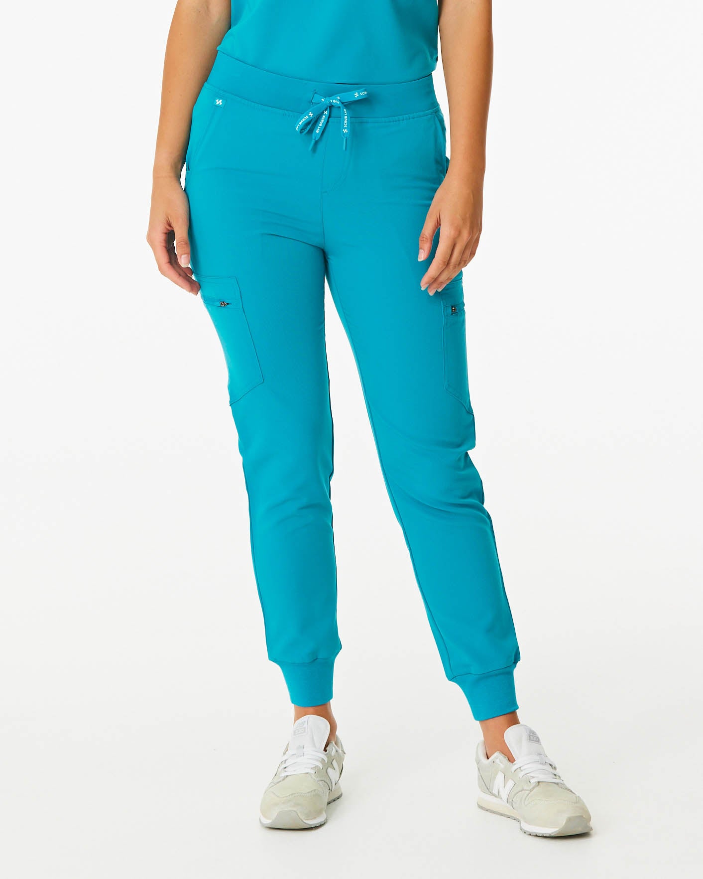 teal women's jogger scrub pants
