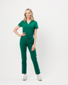 CLARISSA Skinny Leg Scrub Pants - Hunter Green | SLTECH™