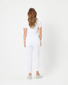 MARTHA Slim Cropped Scrub Pants - Pure White - CLEARANCE