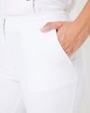 MARTHA Slim Cropped Scrub Pants - Pure White - CLEARANCE