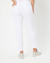 MARTHA Slim Cropped Scrub Pants - Pure White - CLEARANCE