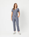 CLARISSA Skinny Leg Scrub Pants - Steel Grey | SLTECH™