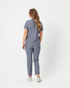 ELIZABETH Two Pocket Scrub Top - Steel Grey | SLTECH™