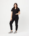 ELIZABETH Two Pocket Scrub Top - Black | SLTECH™