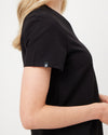 FLORENCE Three Chest Pocket Scrub Top - Black | SLTECH™