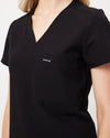 FLORENCE Three Chest Pocket Scrub Top - Black | SLTECH™