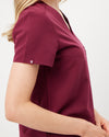 FLORENCE Three Chest Pocket Scrub Top - Maroon | SLTECH™