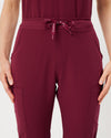 CLARISSA Skinny Leg Scrub Pants - Maroon | SLTECH™