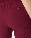 CLARISSA Skinny Leg Scrub Pants - Maroon | SLTECH™