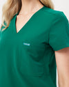 FLORENCE Three Chest Pocket Scrub Top - Hunter Green | SLTECH™