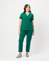 CLARISSA Skinny Leg Scrub Pants - Hunter Green | SLTECH™