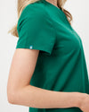 ELIZABETH Two Pocket Scrub Top - Hunter Green | SLTECH™