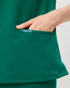 ELIZABETH Two Pocket Scrub Top - Hunter Green | SLTECH™