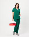 EDITH Straight Leg Scrub Pants - Hunter Green | SLTECH™