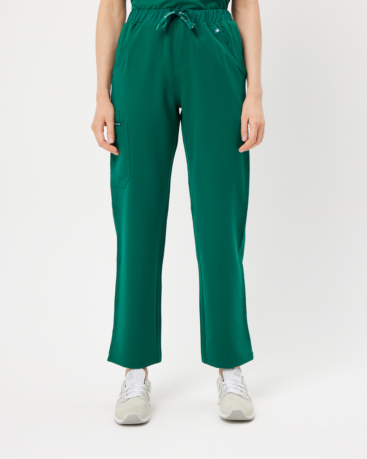 hunter green straight leg women's scrub pants