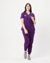 FLORENCE Three Chest Pocket Scrub Top - Aubergine | SLTECH™