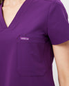 FLORENCE Three Chest Pocket Scrub Top - Aubergine | SLTECH™