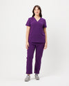 CLARISSA Skinny Leg Scrub Pants - Aubergine | SLTECH™