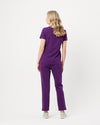 CLARISSA Skinny Leg Scrub Pants - Aubergine | SLTECH™
