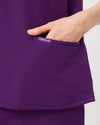 ELIZABETH Two Pocket Scrub Top - Aubergine | SLTECH™