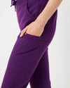 CLARISSA Skinny Leg Scrub Pants - Aubergine | SLTECH™