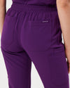 CLARISSA Skinny Leg Scrub Pants - Aubergine | SLTECH™