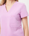 FLORENCE Three Chest Pocket Scrub Top - Lavender Haze | SLTECH™