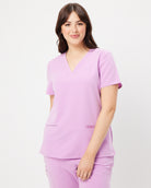 lavender haze women's scrub top