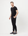 WEARY Three Chest Pocket Scrub Top - Black | SLTECH™