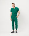 WEARY Three Chest Pocket Scrub Top - Hunter Green | SLTECH™