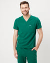 WEARY Three Chest Pocket Scrub Top - Hunter Green | SLTECH™