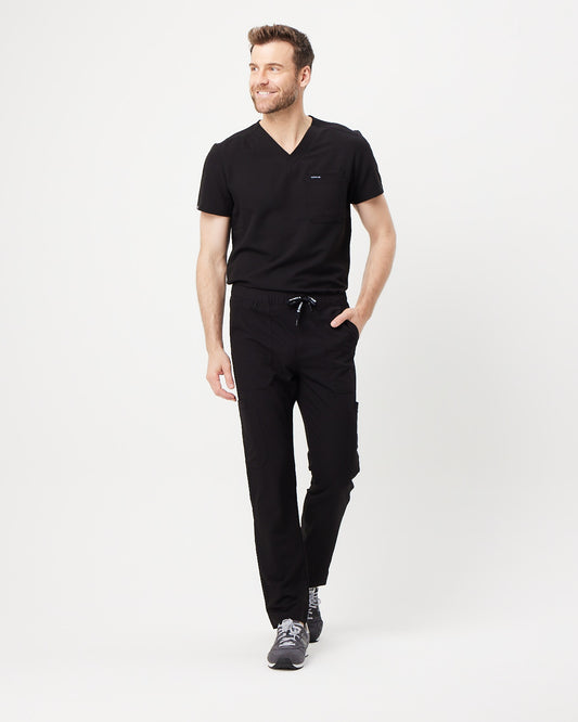 VICTOR Straight Leg Scrub Pants - Black | SLTECH™
