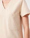 FLORENCE Three Chest Pocket Scrub Top- Soft Beige | SLTECH™