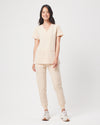 ELIZABETH Two Pocket Scrub Top - Soft Beige | SLTECH™