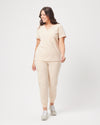 FLORENCE Three Chest Pocket Scrub Top- Soft Beige | SLTECH™