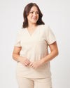 FLORENCE Three Chest Pocket Scrub Top- Soft Beige | SLTECH™