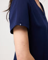 FLORENCE Three Chest Pocket Scrub Top - Navy | SLTECH™